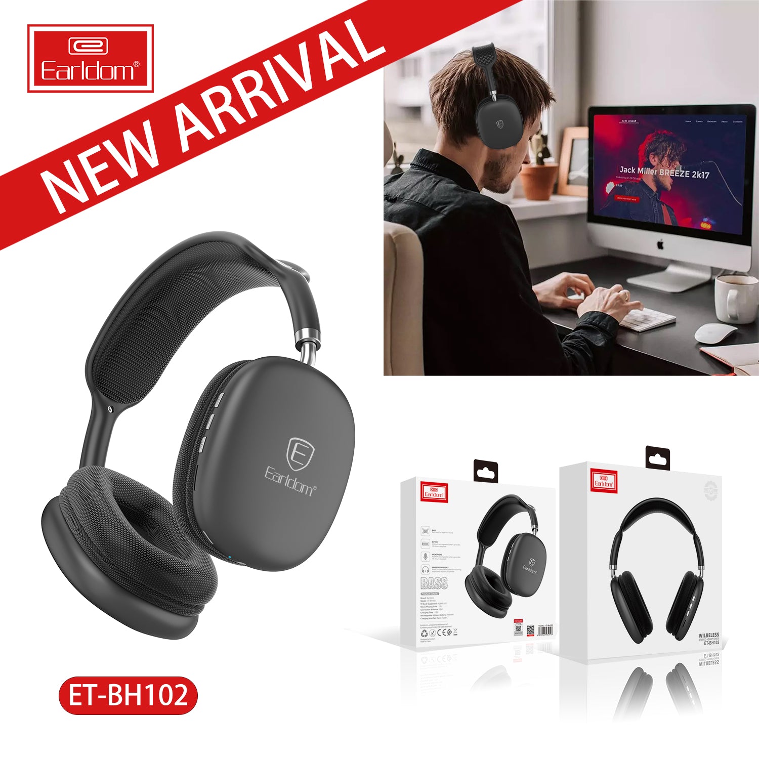 Earldom Bluetooth Headphone ET-BH102 Earldom Bluetooth Headphone ET-BH102
